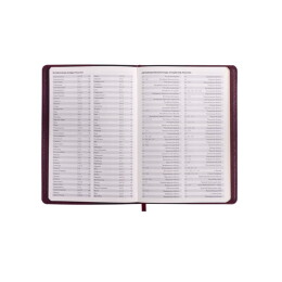 Happy Book Ежедневник недатированный портфолио Mark, А5, бордовый, кремовый блок, золотой срез