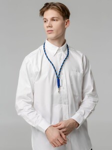 Разное Шнурок для бейджа Tube Long, черный с синим