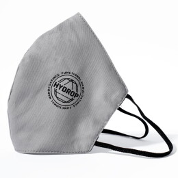 Hydrop Бесклапанная фильтрующая маска RESPIRATOR 800 HYDROP серая с логотипом в фирменном пакете