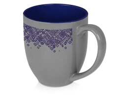 Разное Кружка керамическая «Gracy» 450мл, серый/темно-синий