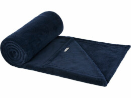 Seasons Плед Lily из синтетического трикотажного полотна из вторичного ПЭТ, темно-синий