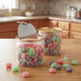 Разное Карамель леденцовая Candy Crush, со вкусом фруктов, с прозрачной крышкой