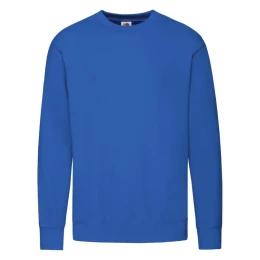 Fruit of the Loom Толстовка мужская без начеса "Lightweight Set-in Sweat", ярко-синий, S, 80% х/б 20% полиэстр