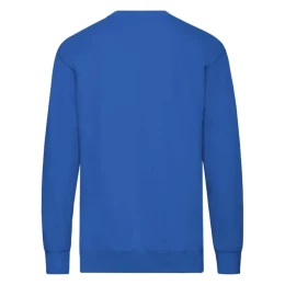Fruit of the Loom Толстовка мужская без начеса "Lightweight Set-in Sweat", ярко-синий, S, 80% х/б 20% полиэстр