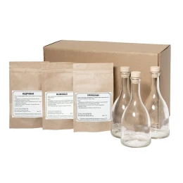 Happy gifts Набор "Сам себе сомелье" для приготовления авторских напитков Кедровая, Малиновая, Клюквенная настойки