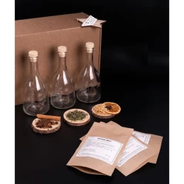 Happy gifts Набор "Сам себе сомелье" для приготовления авторских напитков Кедровая, Малиновая, Клюквенная настойки