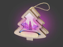 Разное Подвеска с подсветкой, елочка, индивидуальный дизайн