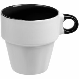 Molti Набор из 4 кружек Inset с подставкой, черный