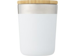 Avenue Lagan Кружка с медной вакуумной изоляцией объемом 300 мл и бамбуковой крышкой, белый