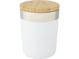 Avenue Lagan Кружка с медной вакуумной изоляцией объемом 300 мл и бамбуковой крышкой, белый