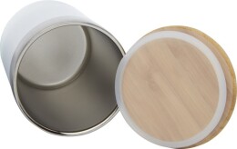 Avenue Lagan Кружка с медной вакуумной изоляцией объемом 300 мл и бамбуковой крышкой, белый