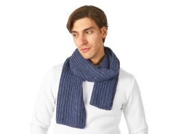 US Basic Шарф Nordend, крупный риб, темно-синий меланж