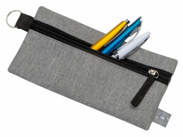 Разное Универсальный пенал из переработанного полиэстера RPET "Holder", серый/черный