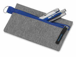 Разное Универсальный пенал из переработанного полиэстера RPET "Holder", серый/синий