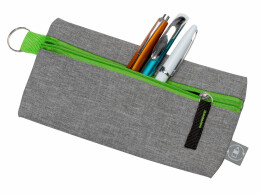 Разное Универсальный пенал из переработанного полиэстера RPET "Holder", серый/зеленый