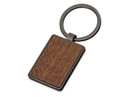 Разное Брелок из темного металла и дерева "Timber", черный/темно-коричневый