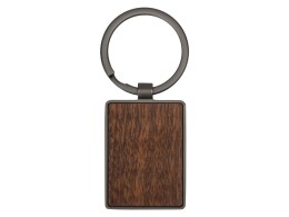 Разное Брелок из темного металла и дерева "Timber", черный/темно-коричневый