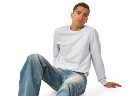 US Basic Свитшот Monaco унисекс, белый меланж