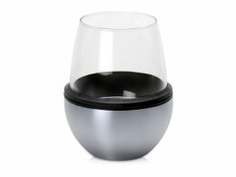 ASOBU Тумблер для вина WINE KUZIE, серебристый