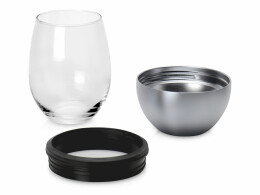 ASOBU Тумблер для вина WINE KUZIE, серебристый