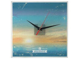 Разное Часы настенные квадратные из стекла 28х28 см «Nile»
