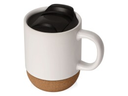 Разное Кружка Denpasar с пробковым дном и крышкой, цветная с двух сторон, белый