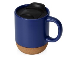 Разное Кружка Denpasar с пробковым дном и крышкой, цветная с двух сторон, синий