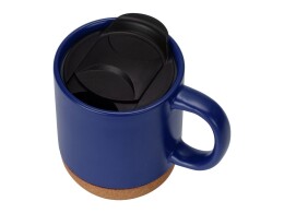 Разное Кружка Denpasar с пробковым дном и крышкой, цветная с двух сторон, синий
