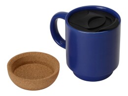 Разное Кружка Denpasar с пробковым дном и крышкой, цветная с двух сторон, синий
