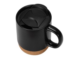 Разное Кружка Denpasar с пробковым дном и крышкой, цветная с двух сторон, черный