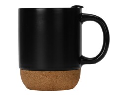 Разное Кружка Denpasar с пробковым дном и крышкой, цветная с двух сторон, черный