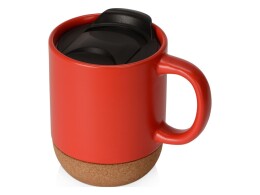 Разное Кружка Denpasar с пробковым дном и крышкой, цветная с двух сторон, красный