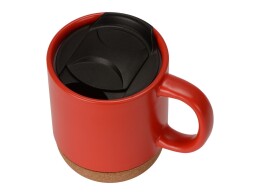 Разное Кружка Denpasar с пробковым дном и крышкой, цветная с двух сторон, красный