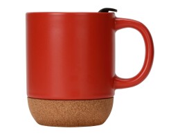 Разное Кружка Denpasar с пробковым дном и крышкой, цветная с двух сторон, красный