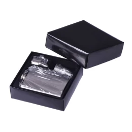Happy gifts Набор: фляжка, 4 стопки, воронка; 17,8х15х4,5 см; 235 мл; металл; лазерная гравировка