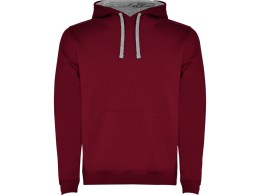 Roly Толстовка с капюшоном "Urban" мужская, гранатовый/серый меланж