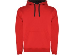 Roly Толстовка с капюшоном "Urban" мужская, красный/черный