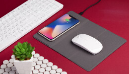 mid-oceangift Коврик-трансформер "Cool Gray" с беспроводным зарядным устройством, переработанный пластик (RPET)