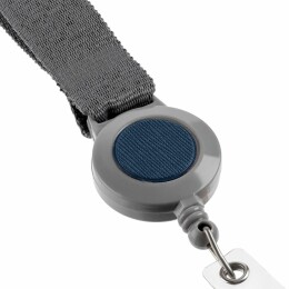 Разное Чехол для пропуска с лентой и ретрактором Devon, синий