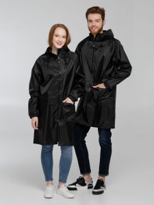 Соль Дождевик с карманами «Плащ, плащ», черный
