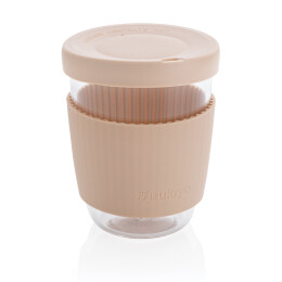 Разное Стакан из боросиликатного стекла Ukiyo с силиконовой крышкой и держателем