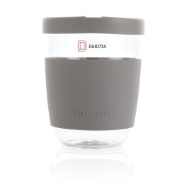 Разное Стакан из боросиликатного стекла Ukiyo с силиконовой крышкой и держателем