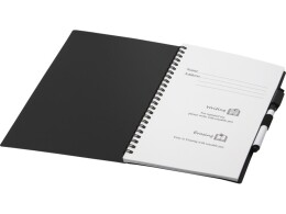 Разное Pebbles Блокнот размером A5 из переработанной бумаги, черный