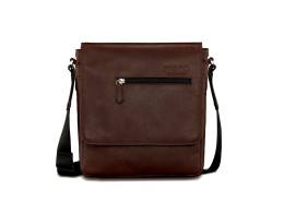 MANO 1919 Сумка через плечо Mano "Don Valentino", натуральная кожа в коричневом цвете, 25 х 27 х 7 см