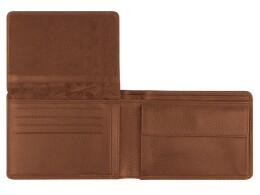 MANO 1919 Бумажник Mano "Don Montez", натуральная кожа в коньячном цвете, 12,8 х 9 см