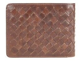 MANO 1919 Бумажник Mano "Don Luca", натуральная кожа в коньячном цвете, 11 х 8,5 см