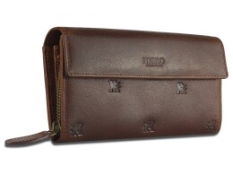 MANO 1919 Кошелек Mano "Don Leon", натуральная кожа в коричневом цвете, 19 х 10 см
