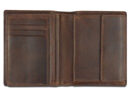 MANO 1919 Бумажник Mano "Don Leon", натуральная кожа в коричневом цвете, 9,7 х 11,7 см