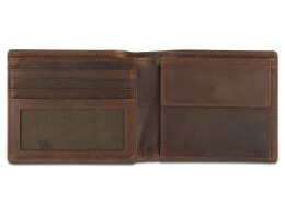 MANO 1919 Бумажник Mano "Don Leon", натуральная кожа в коричневом цвете, 12 х 9,5 см