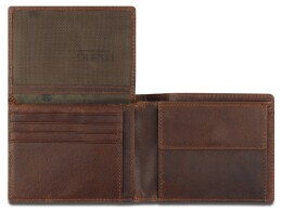MANO 1919 Бумажник Mano "Don Leon", натуральная кожа в коричневом цвете, 12 х 9,5 см